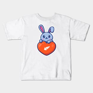 Cute rabbit love Kids T-Shirt